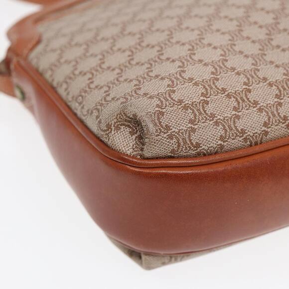 CELINE Macadam Canvas Shoulder Bag Beige Gold - Picture 16 of 16